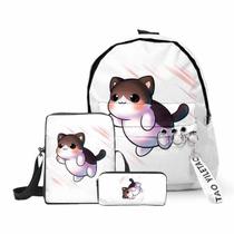 Conjunto de mochilas Aphmaus Cats Cartoon Kids School 3 unidades Conjunto de mochilas Aphmaus Cats Cartoon Kids School 3 unidades