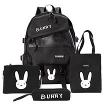 Conjunto de mochilas Bads Bunnys Cartoon Kids School 4 unidades