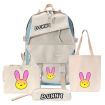 Conjunto de mochilas Bads Bunnys Cartoon Kids School 4 unidades Conjunto de mochilas Bads Bunnys Cartoon Kids School 4 unidades