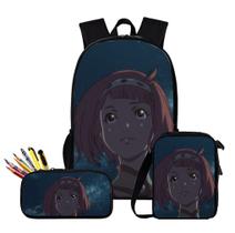 Conjunto de mochilas Bahamuts Anime School com impressão 3D para crianças, 3 peças Conjunto de mochilas Bahamuts Anime School com impressão 3D para crianças, 3 peças