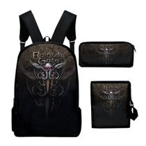 Conjunto de mochilas Baldurs Gates Anime School, 3 unidades/lote para crianças Conjunto de mochilas Baldurs Gates Anime School, 3 unidades/lote para crianças