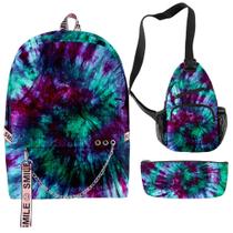 Conjunto de mochilas Bandhnu Satchel de poliéster com impressão 3D para crianças em idade escolar Conjunto de mochilas Bandhnu Satchel de poliéster com impressão 3D para crianças em idade escolar