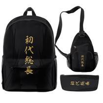 Conjunto de mochilas: bolsa de anime com impressão 3D de Tóquio para estudantes Conjunto de mochilas: bolsa de anime com impressão 3D de Tóquio para estudantes