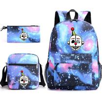 Conjunto de mochilas, bolsa escolar de lona de anime Five Nights para crianças Conjunto de mochilas, bolsa escolar de lona de anime Five Nights para crianças