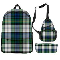Conjunto de mochilas: bolsa xadrez com impressão 3D para crianças e escolas, 3 unidades Conjunto de mochilas: bolsa xadrez com impressão 3D para crianças e escolas, 3 unidades