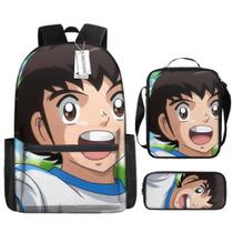 Conjunto de mochilas Captains Ozoras Tsubasas Anime School 3 unidades