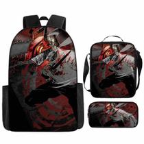 Conjunto de mochilas Chainsaws Mans Denjis Cartoon Kids 3 unidades Conjunto de mochilas Chainsaws Mans Denjis Cartoon Kids 3 unidades