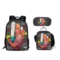 Conjunto de mochilas Chainsaws Mans Denjis Cartoon Kids, 3 unidades Conjunto de mochilas Chainsaws Mans Denjis Cartoon Kids, 3 unidades