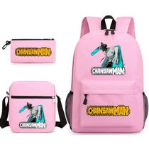 Conjunto de mochilas Chainsaws Mans Denjis Cartoon Kids Canvas Conjunto de mochilas Chainsaws Mans Denjis Cartoon Kids Canvas
