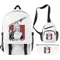 Conjunto de mochilas Chainsaws Mans School Bag, bolsa de anime com impressão 3D Conjunto de mochilas Chainsaws Mans School Bag, bolsa de anime com impressão 3D