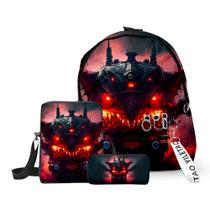 Conjunto de mochilas Choos Charles Anime School, 3 unidades/lote para crianças Conjunto de mochilas Choos Charles Anime School, 3 unidades/lote para crianças