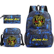 Conjunto de mochilas Cobras Kais Anime School, 3 peças com bolsa de ombro