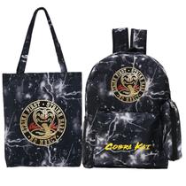 Conjunto de mochilas Cobras Kais Anime School, 3 peças com bolsa de ombro