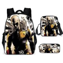 Conjunto de mochilas de 3 peças Ones Punchs Mans Saitamas Cartoon Kids Conjunto de mochilas de 3 peças Ones Punchs Mans Saitamas Cartoon Kids