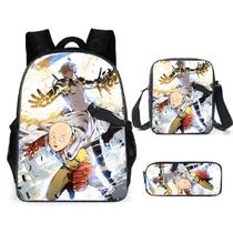 Conjunto de mochilas de 3 peças Ones Punchs Mans Saitamas Cartoon Kids Conjunto de mochilas de 3 peças Ones Punchs Mans Saitamas Cartoon Kids