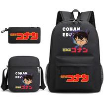 Conjunto de mochilas Detective Conan Edogawa Cartoon Kids School Conjunto de mochilas Detective Conan Edogawa Cartoon Kids School