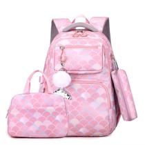 Conjunto de mochilas EKUIZAI Mermaid Fish Scale Print para meninas Conjunto de mochilas EKUIZAI Mermaid Fish Scale Print para meninas