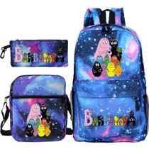 Conjunto de mochilas escolares Barbapappas rosa, 3 unidades para crianças