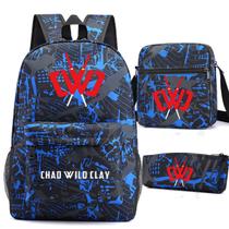 Conjunto de mochilas escolares Chads Wilds Clays de 3 peças para crianças