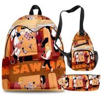 Conjunto de mochilas escolares Chainsaws Mans Denjis Makimas Cartoon Conjunto de mochilas escolares Chainsaws Mans Denjis Makimas Cartoon