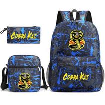 Conjunto de mochilas escolares Cobras Kais, 3 unidades com bolsa de ombro P Conjunto de mochilas escolares Cobras Kais, 3 unidades com bolsa de ombro P