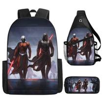 Conjunto de mochilas escolares Darths Vaders, 3 unidades para estudantes Conjunto de mochilas escolares Darths Vaders, 3 unidades para estudantes