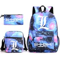 Conjunto de mochilas escolares Deaths Notes Yagami, 3 unidades para crianças
