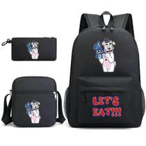 Conjunto de mochilas escolares Five Nights, 3 peças para crianças, nylon