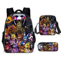 Conjunto de mochilas escolares Five Nights Freddy Bear, 3 unidades unissex Conjunto de mochilas escolares Five Nights Freddy Bear, 3 unidades unissex