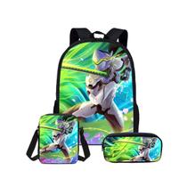 Conjunto de mochilas escolares Genji Overwatches, 3 unidades para crianças Conjunto de mochilas escolares Genji Overwatches, 3 unidades para crianças