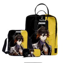 Conjunto de mochilas escolares Genshins Impacts Mochila com impressão 3D para crianças Conjunto de mochilas escolares Genshins Impacts Mochila com impressão 3D para crianças