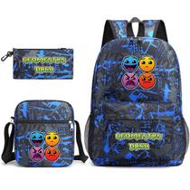 Conjunto de mochilas escolares Geometry Dashes, 3 unidades para estudantes