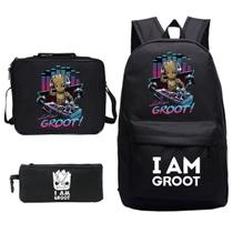 Conjunto de mochilas escolares I am Groot Galaxy Baby Groot 3 unidades
