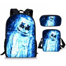 Conjunto de mochilas escolares Marshmell, 3 unidades para crianças do ensino fundamental Conjunto de mochilas escolares Marshmell, 3 unidades para crianças do ensino fundamental