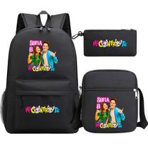 Conjunto de mochilas escolares Mess Controles Tes com bolsa de ombro, 3 unidades
