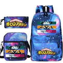 Conjunto de mochilas escolares My Heros Academias Satchel impresso em anime, 3 peças Conjunto de mochilas escolares My Heros Academias Satchel impresso em anime, 3 peças