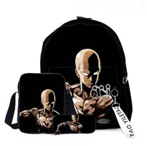 Conjunto de mochilas escolares One Punch Man Saitama, 3 peças para crianças Conjunto de mochilas escolares One Punch Man Saitama, 3 peças para crianças