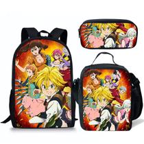 Conjunto de mochilas escolares Sevens Deadlys Sins, 3 unidades para crianças