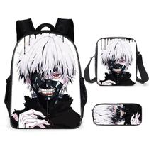 Conjunto de mochilas escolares Tokyos Ghouls, 3 unidades para estudantes Conjunto de mochilas escolares Tokyos Ghouls, 3 unidades para estudantes