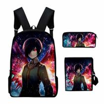 Conjunto de mochilas escolares Tokyos Ghouls Kanekis Kens para crianças Conjunto de mochilas escolares Tokyos Ghouls Kanekis Kens para crianças