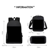 Conjunto de mochilas escolares Unspeakabless Anime, 3 unidades/lote Conjunto de mochilas escolares Unspeakabless Anime, 3 unidades/lote