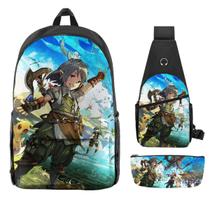 Conjunto de mochilas Finals Fantasy Anime, 3 unidades para mochila escolar infantil