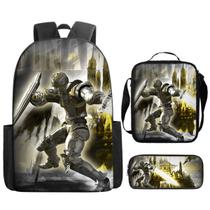 Conjunto de mochilas Finals Fantasy Anime para crianças com lancheira e bolsa de lápis