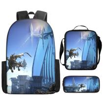 Conjunto de mochilas Finals Fantasy Cartoon Kids Nylon, 3 unidades