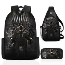 Conjunto de mochilas Games of Thrones Iron Thrones Anime 3 unidades Conjunto de mochilas Games of Thrones Iron Thrones Anime 3 unidades
