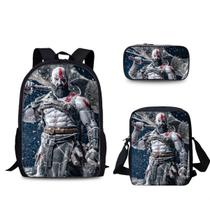 Conjunto de mochilas Gods Of Wars Kratos Cartoon Kids Nylon, 3 unidades