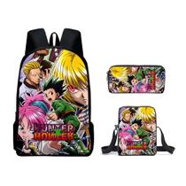 Conjunto de mochilas Hunters X Hunters School de poliéster para crianças