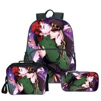 Conjunto de mochilas JoJos Bizarre Adventure Anime com impressão 3D Conjunto de mochilas JoJos Bizarre Adventure Anime com impressão 3D