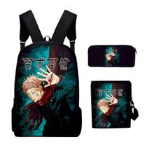 Conjunto de mochilas Jujutsus Kaisens Satchel Students Anime 3 unidades