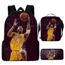 Conjunto de mochilas Kobes Bryants Cartoon Kids School 3 unidades Conjunto de mochilas Kobes Bryants Cartoon Kids School 3 unidades